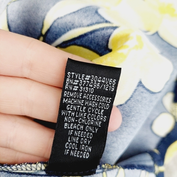 Alyx Yellow & Blue Floral Sleeveless Boat Neck Flared Mini Dress 2972 - Picture 8 of 9